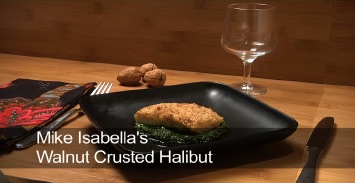 Walnut crusted halibut (shot)